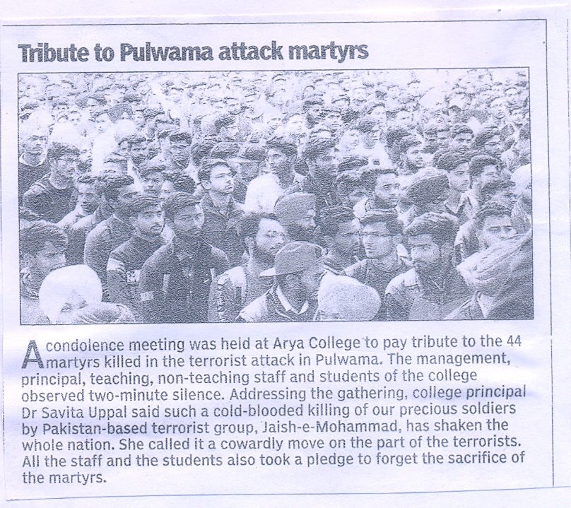 Tribute to Pulwama Attack Martyrs